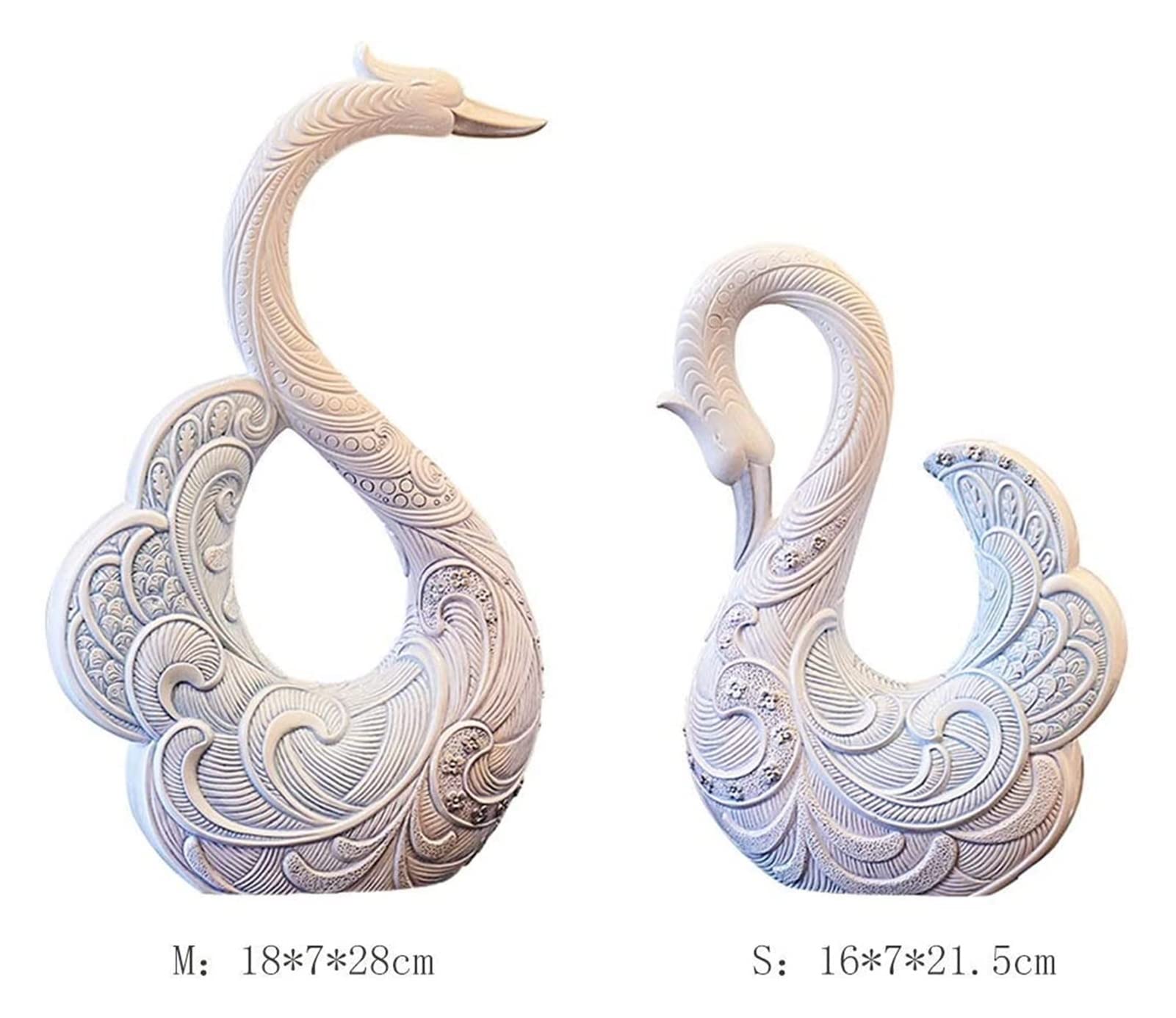 Arte astratta Scultura Ornamenti Statua Scultura astratta Decorazione per la casa Statua Regalo di nozze Pratico Fidanzate Nuovi regali di nozze Personalità creativa Semplice cigno Ornamenti Soggiorno