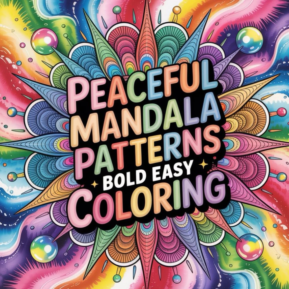 Peaceful Mandala Patterns Bold Easy Coloring: A calming and enjoyable activity book designed for children teens and adults seeking creative relaxation