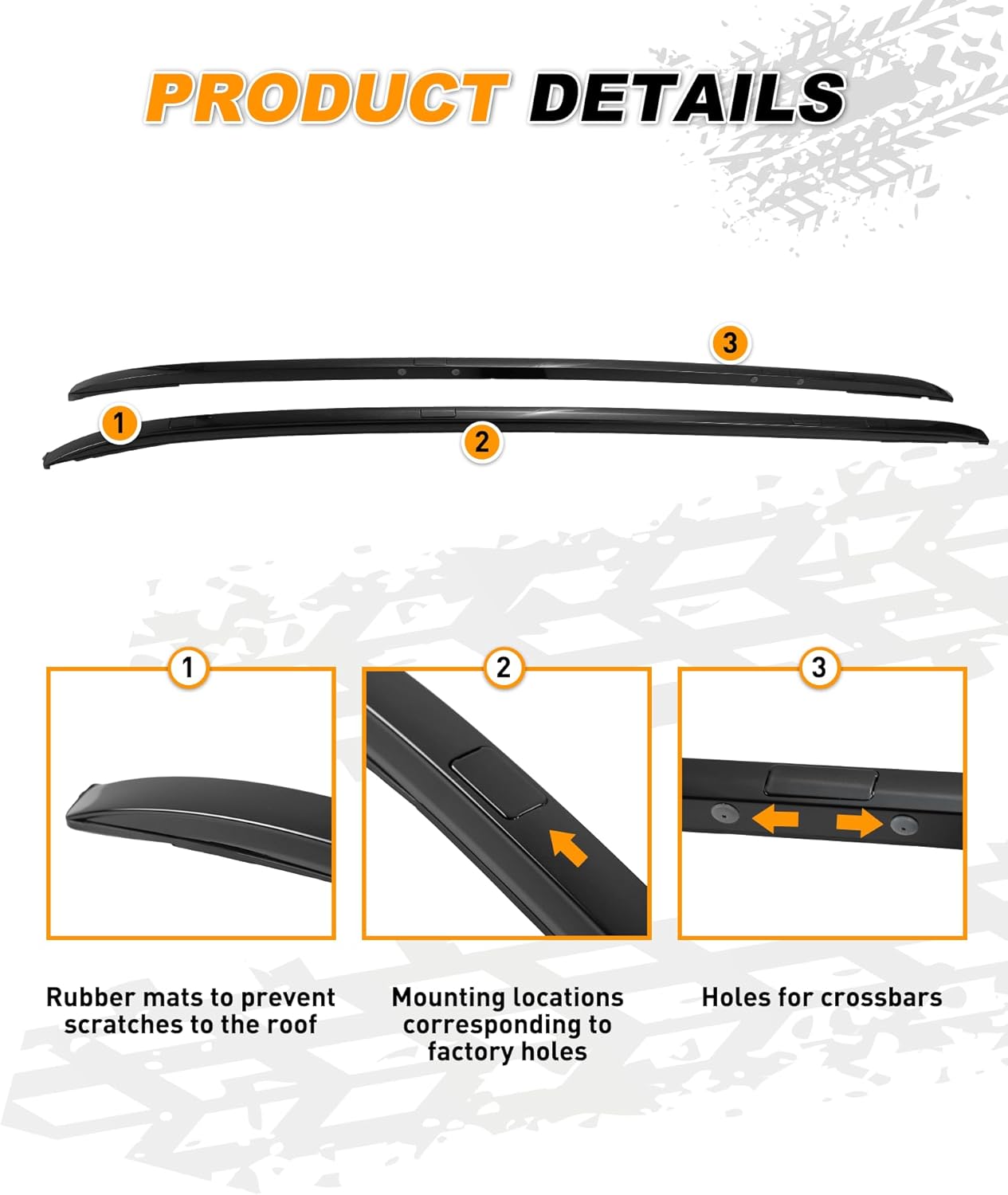 Snailfly 4PCS Roof Rack Rail Cross Bars Fit for Honda CRV CR-V 2023 2024 2025 EX EX-L LX Side Rails Crossbars Cargo Carrier Accessories