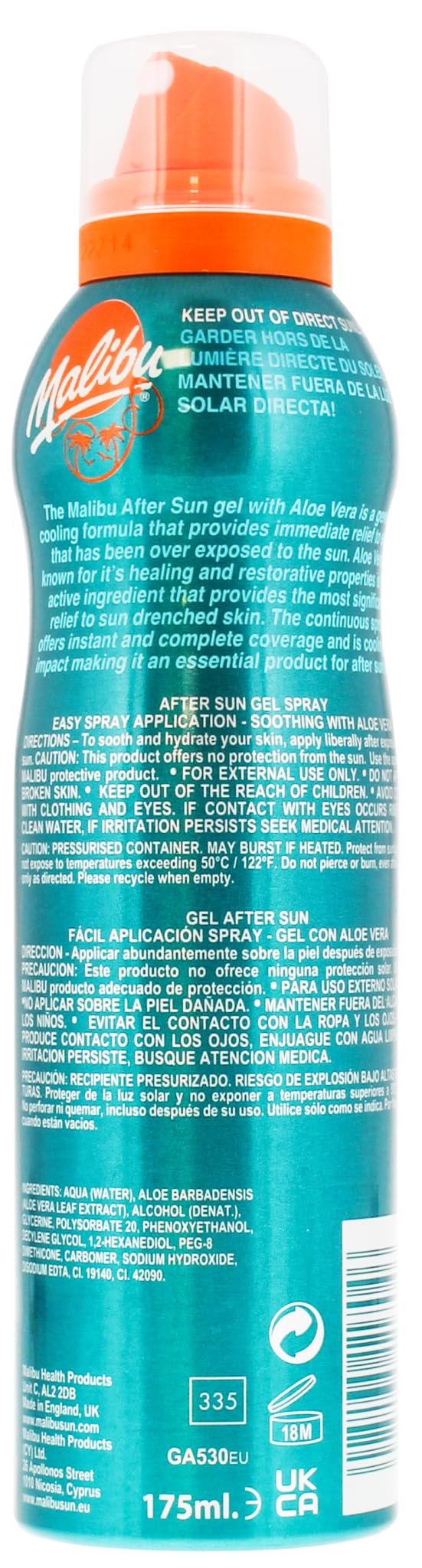 Malibu After Sun Gel Spray, Aloe Vera – Ansicht 2