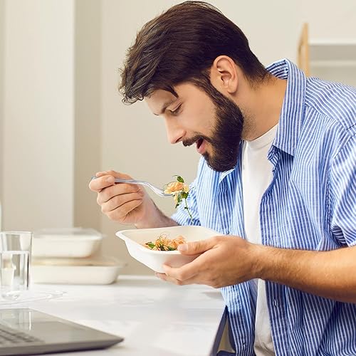 Miniatura 7 de 500 tenedores de plástico transparente de 5.8 pulgadas, resistentes y desechables, utensilios de plástico pesados para comidas diarias, bodas,