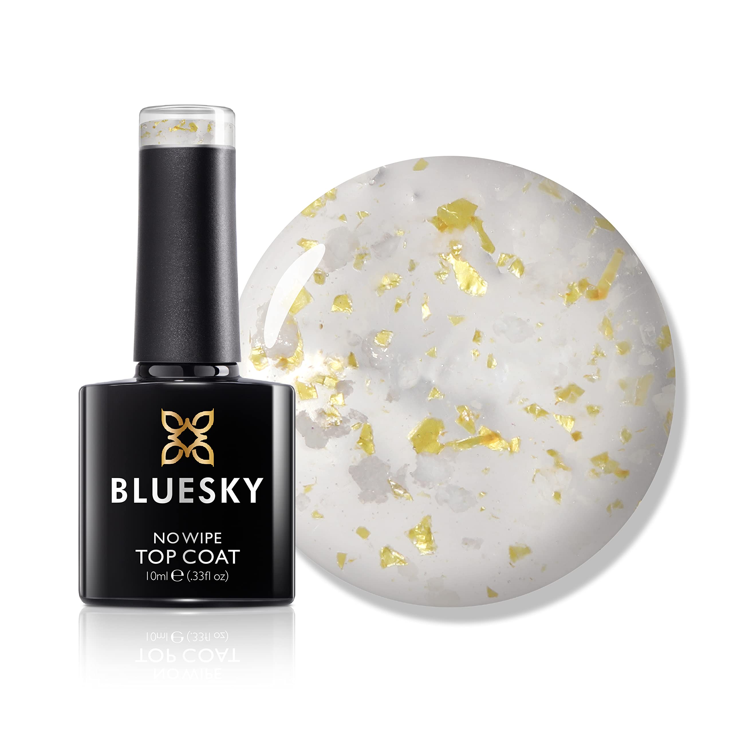 Bluesky Gel Nail Polish No Wipe Flower Top Coat Clear Desertcart