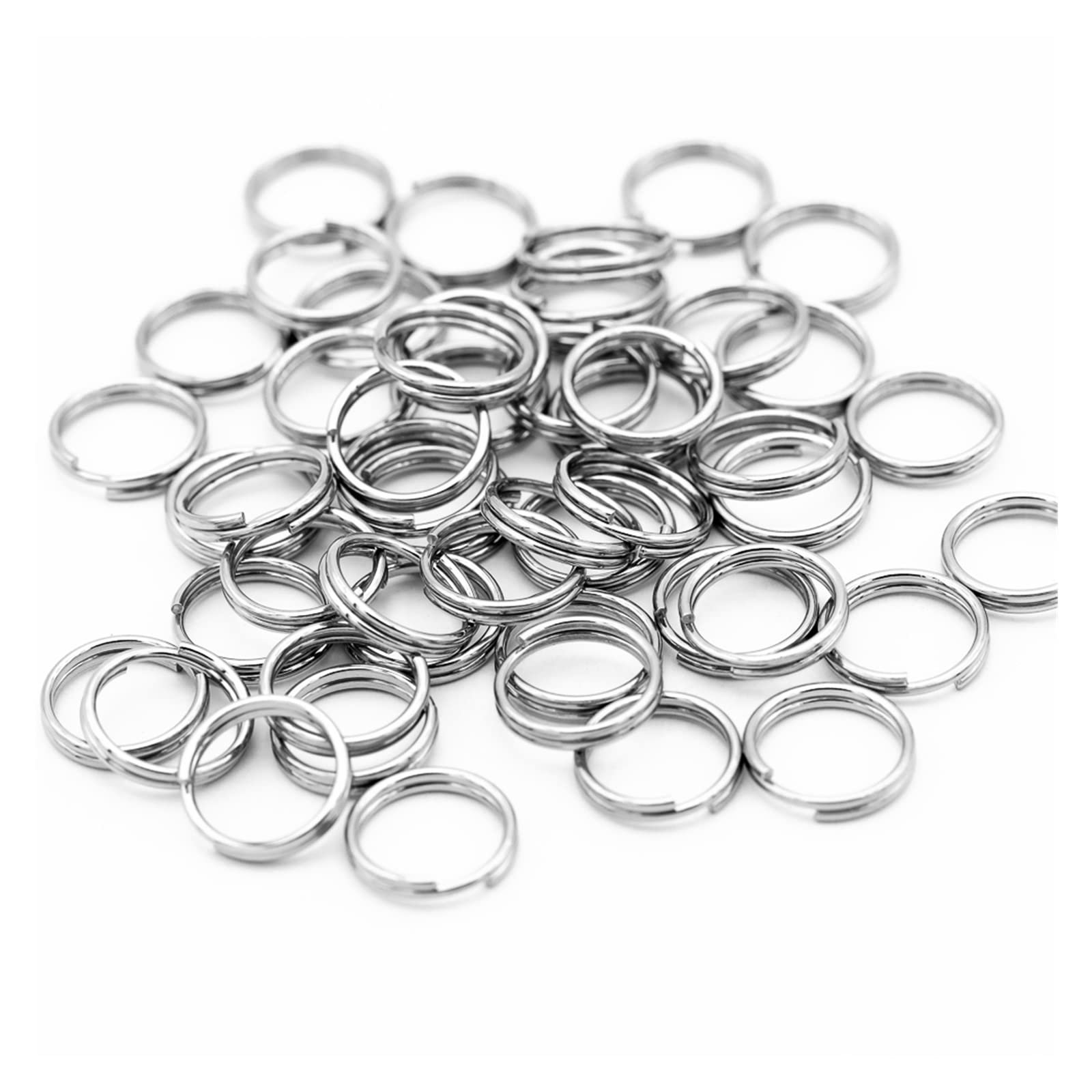 100 sztuk breloczków ze stali nierdzewnej 304 | Płaski brelok na klucze Uniseksowy brelok do kluczy Brelok do kluczy Wykonywanie akcesoriów do pilota(1.0x15mm)