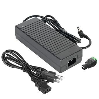 BTF-LIGHTING 12V 10A 120W Power Supply Adapter ETL Listed 100-240V AC to 12V DC Converter Class 2 Power Supply, 5.5x2.1mm Jack for Low Voltage LED Strip Lights, CCTV, Router, Electronics