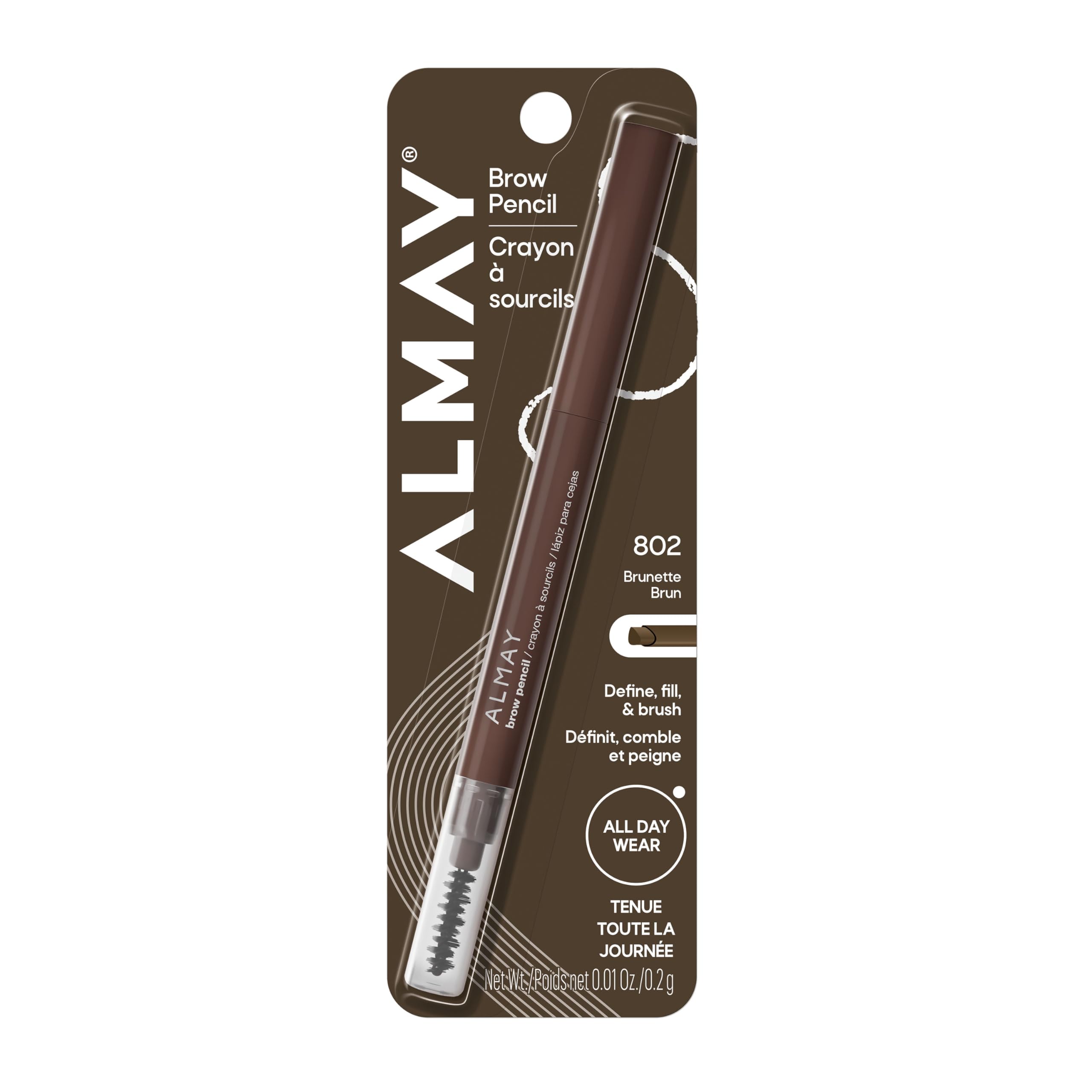 ALMAY - Brow Pencil, Brunette - 0.01 oz (0.2g)