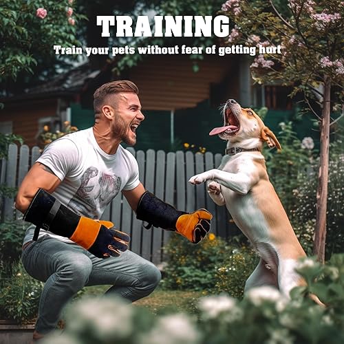 Miniatura 4 de Leather-Welding-Gloves HeatFire-Resistant Kevlar-Gloves for BBQ,Grill,Camping,Stick,Animal-Handling-Gloves