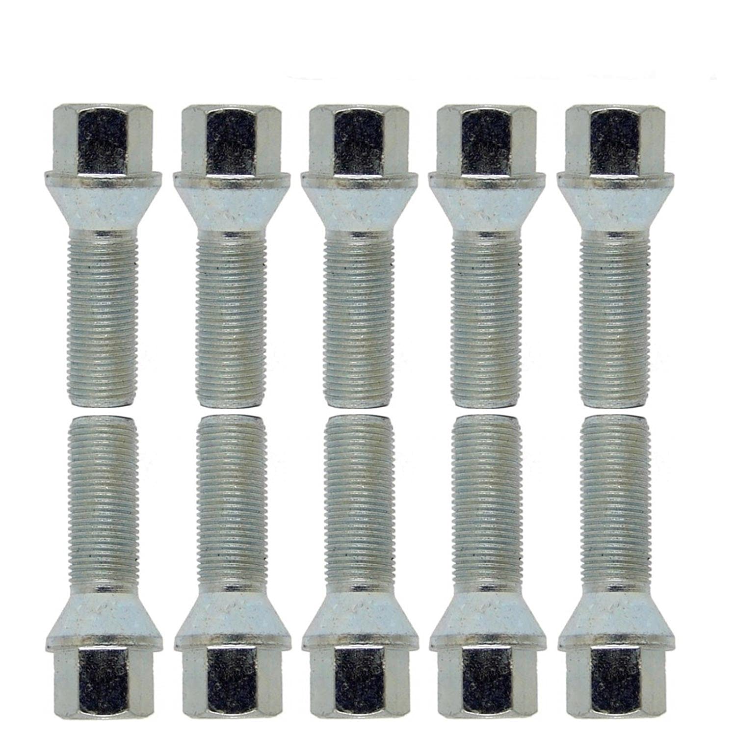 10 Bulloni M12x1,25 SW19 26mm conici HEX 19 10-KE121226SW19