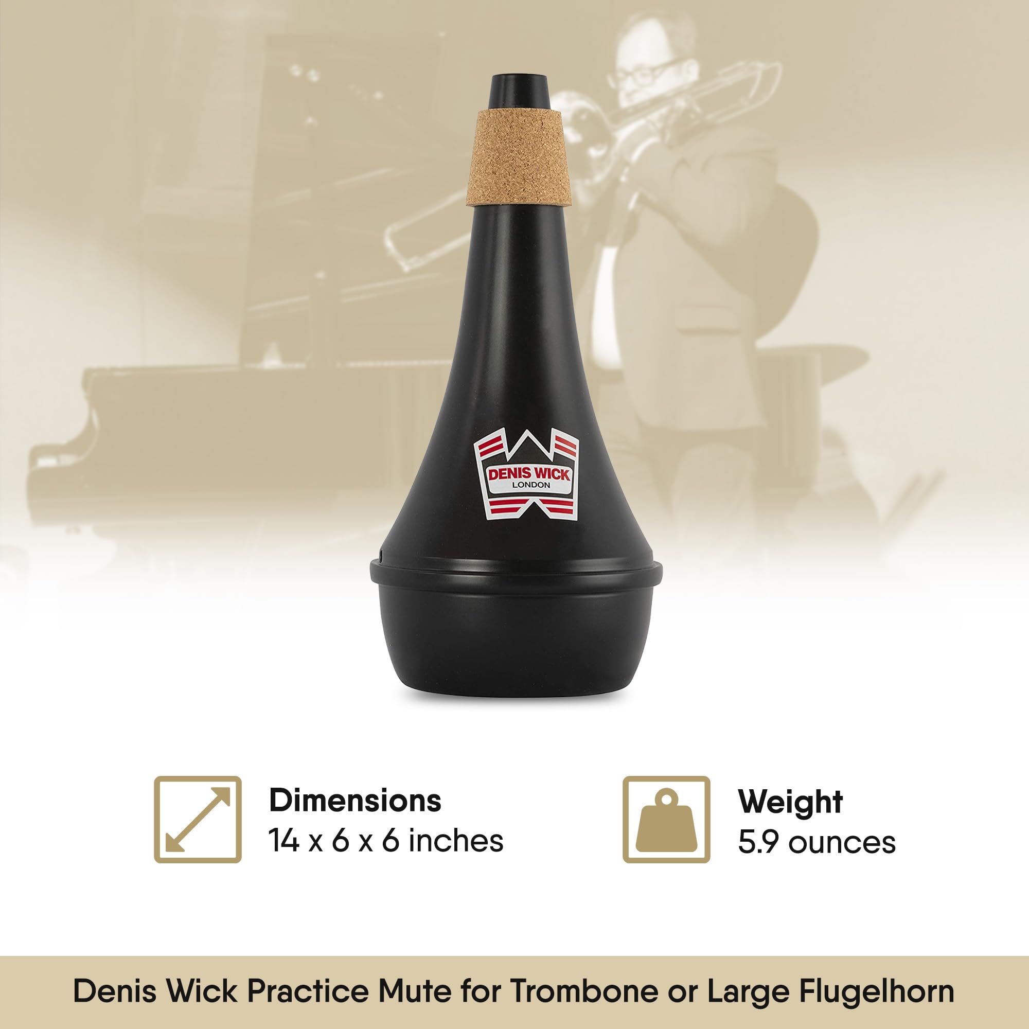 デニスウィック ミュート テナーバストロンボーン プラクティス 5527 Amazon.com: Denis Wick Practice Mute for Trombone or Large