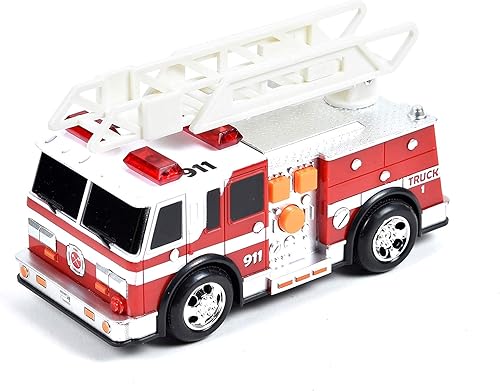 Miniatura 2 de Sunny Days Entertainment Mini vehículos de rescate paquete de 3 – Vehículo de juguete con luces y sonidos con motor de fricción | Incluye camión de