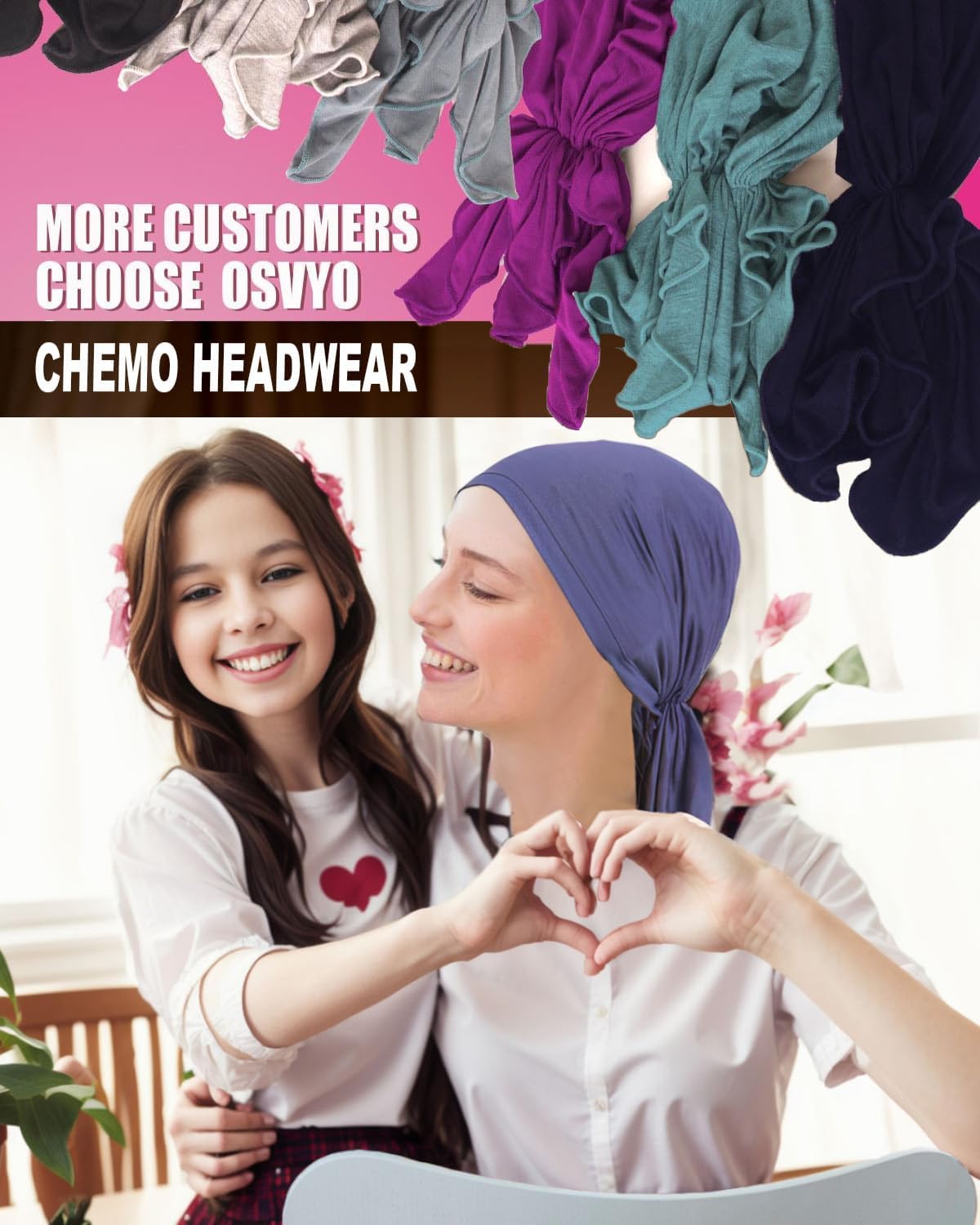 osvyo Chemo Headscarf for Women Hair Loss - Cancer Slip On Headwear Turbans Sealed Packaging - Image 7