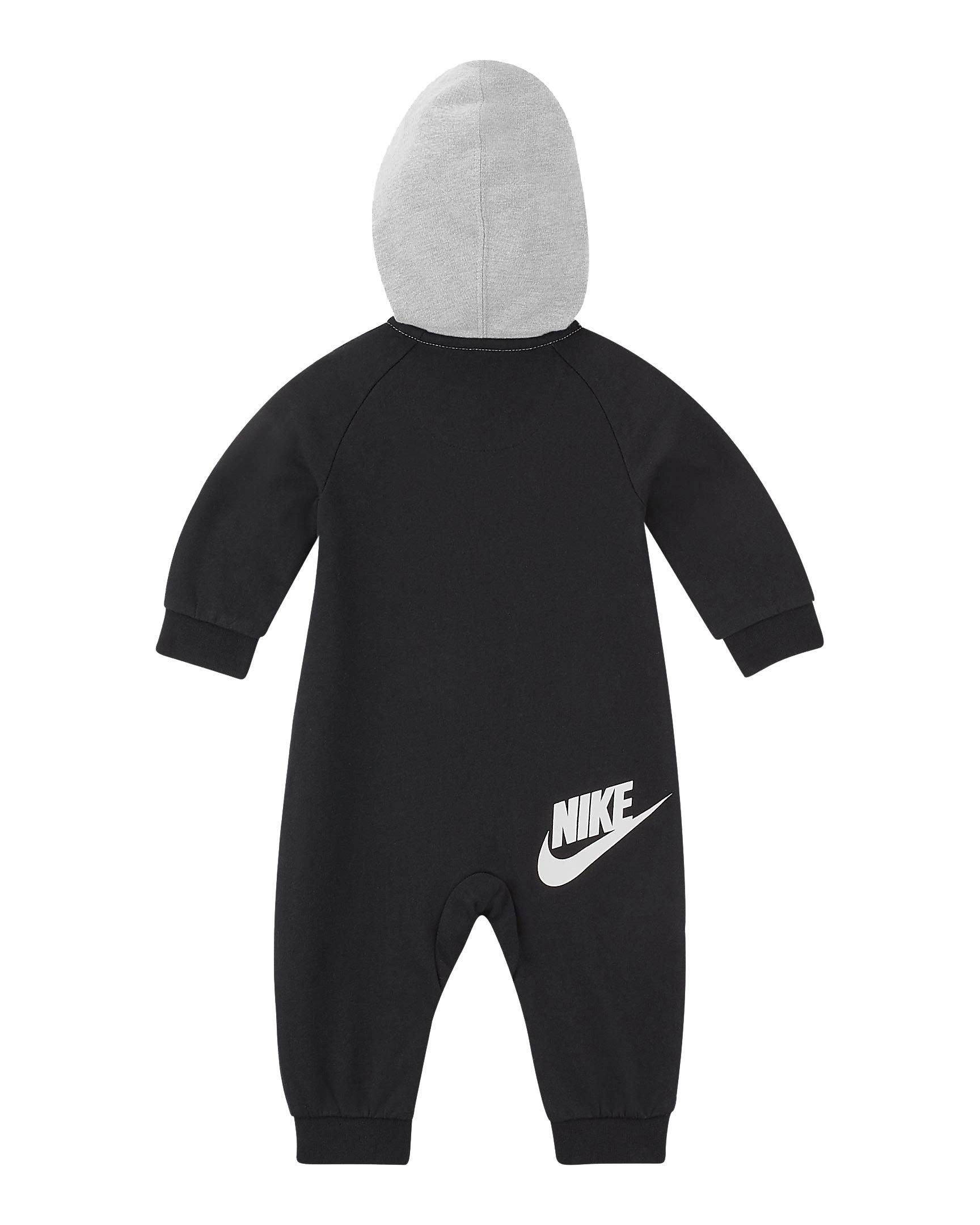 Nike Infant Color Block Hooded Coverall (Anthracite(56E085-695)/Black, 3 Months)