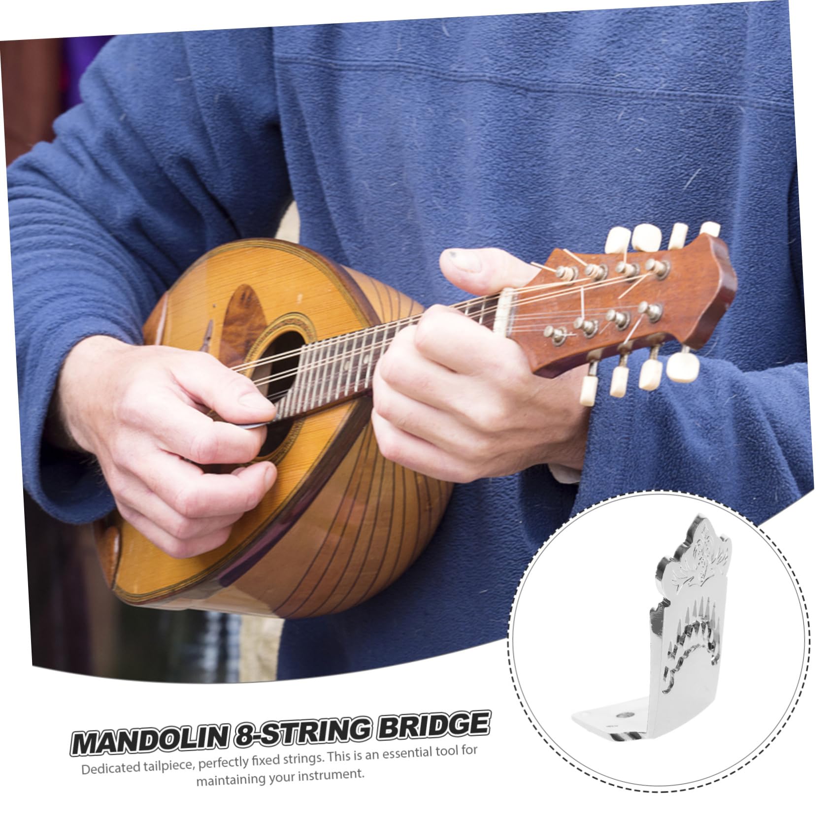TOYANDONA 3zestawy Metalowych Do Mandoliny Strunowej Chromowany Uchwyt Akcesoria Do Instrumentów Muzycznych Trwały i Łatwy Użyciu