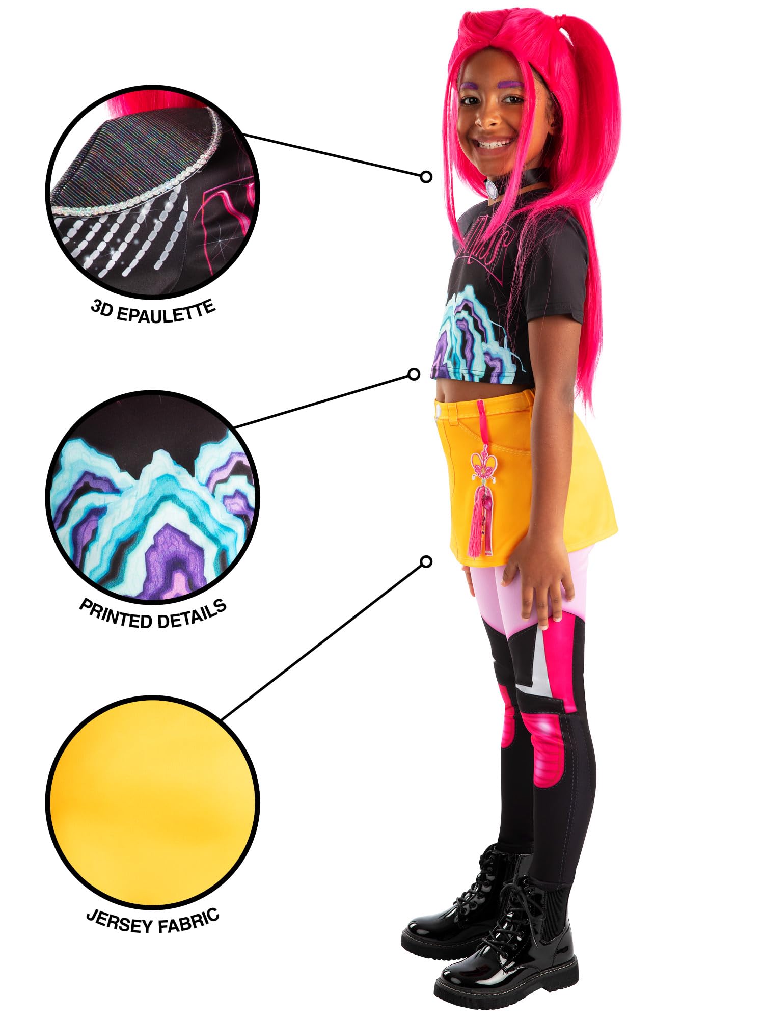 Rubies Official Netflix K-Pop Demon Hunters Mira Child Costume, Kids Fancy Dress