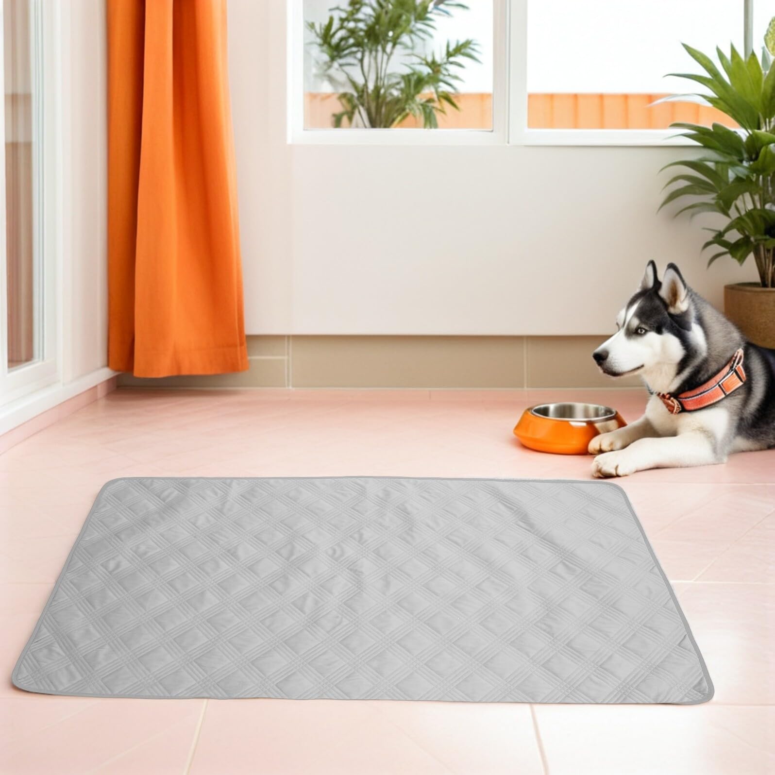 Couverture Imperméable pour Chien 90X160 CM Protège-Canapé et Lit Antidérapante Tissu Résistant à L'Humidité Couverture Réversible Gris Clair pour Canapé Voiture et Animaux