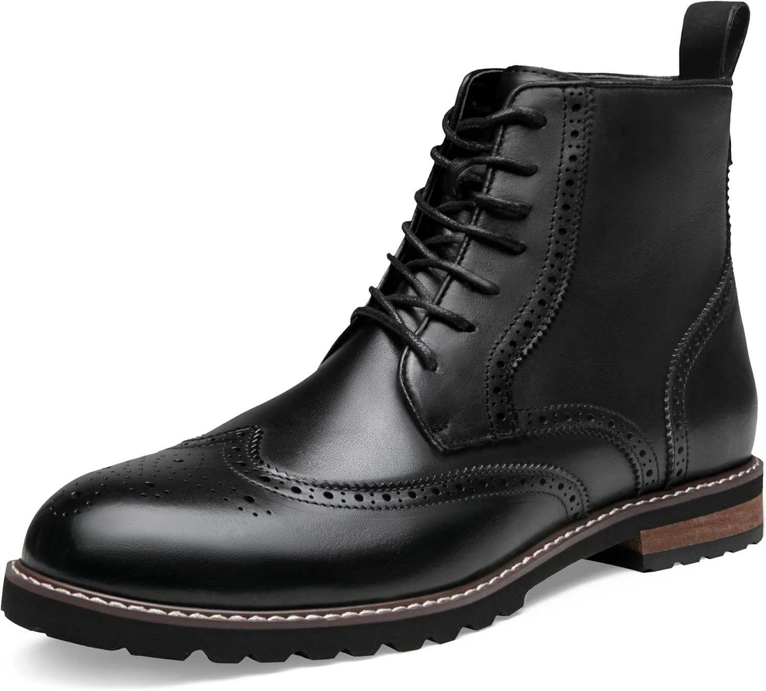 Jousen Mens Boots Premium Leather Cap Toe Casual Boots Chukka Dress Boots for Men