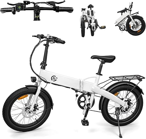 Electric Bike for Adults 14" 20“ 24” 26" Foldable Electric Bicycle Mountain Ebike 1500W Peak Motor Folding Bike 20-30 MPH 720Wh Battery 20-45Miles Full Suspension Shimano 7 Speed Commuting Ebike