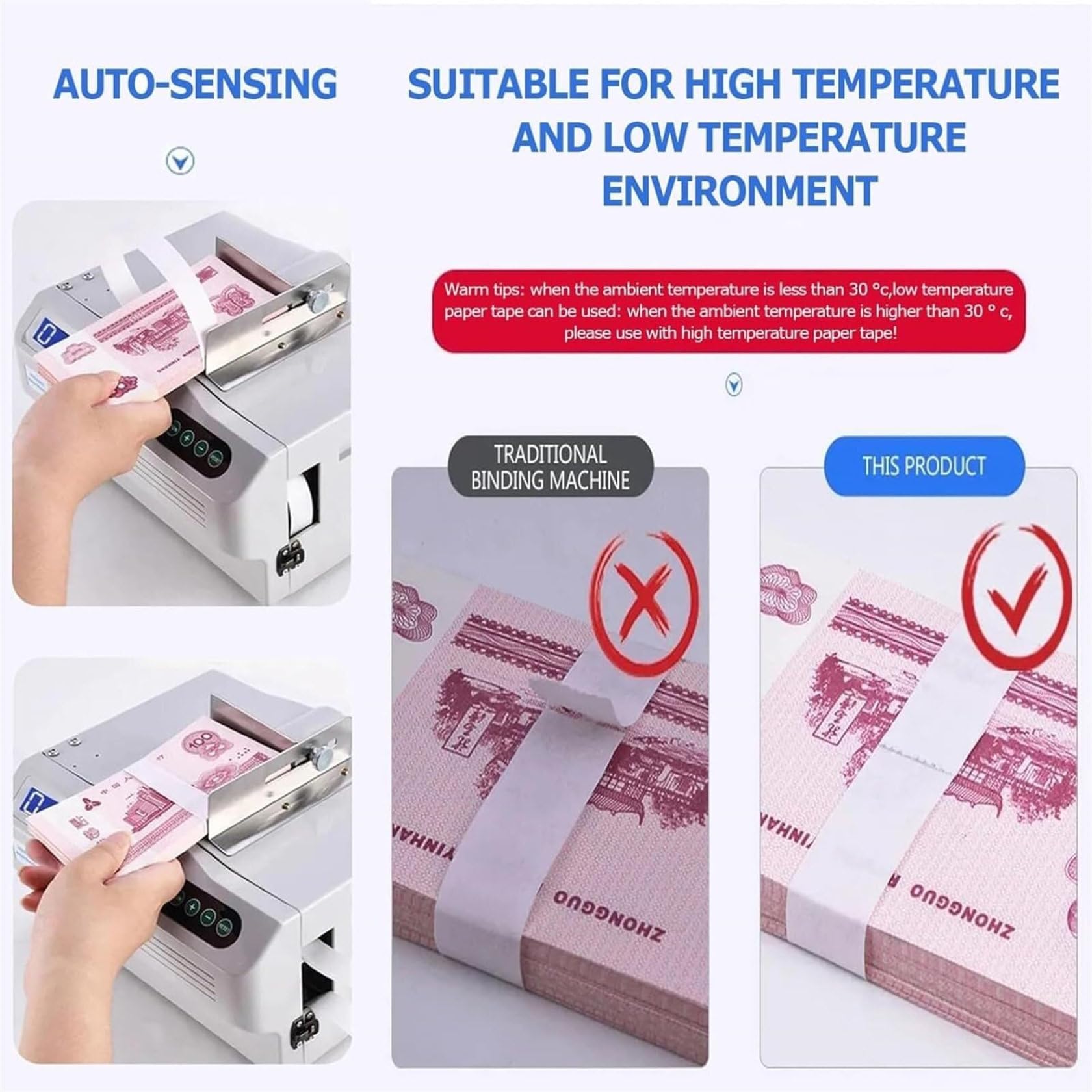Fascicolatrice Automatica Di Banconote A Induzione, Fascicolatrice Rapida Di Contanti, Fascicolatrice Da Tavolo Per Banconote Con Schermo Lcd, Per Servizi Finanziari E Cassieri