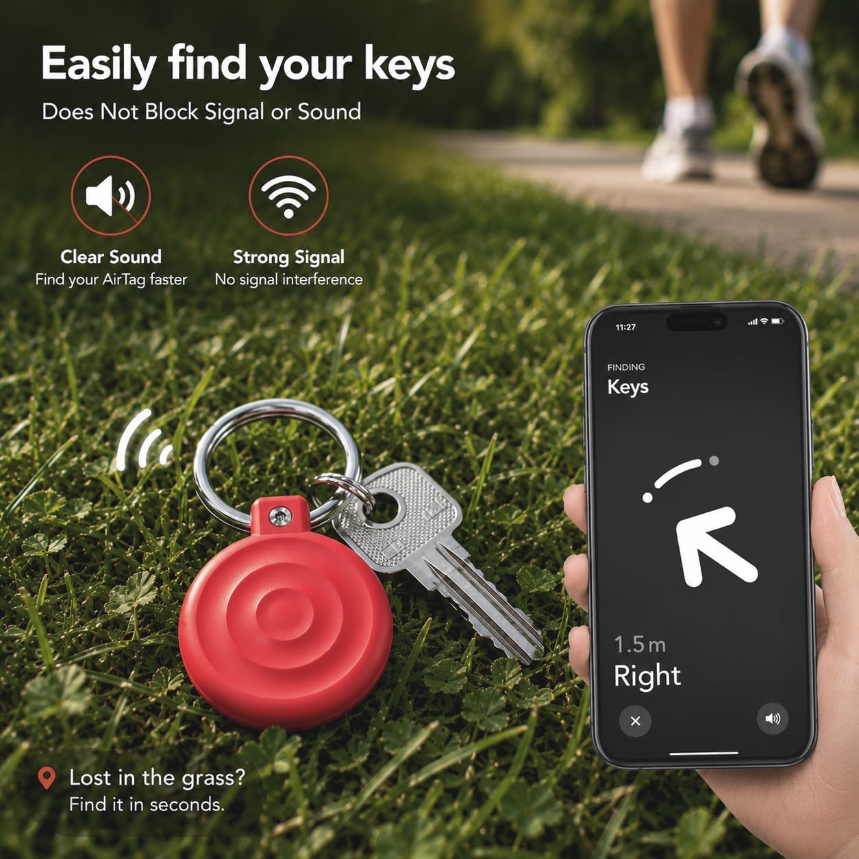 Anti-Theft for AirTag Holder 4 Pack with Security Lock, IPX8 Waterproof for AirTag Case for Apple AirTag (1st & 2nd Gen), Rugged Hard Cover for Keys, Luggage, Backpack, Pet Collar,Black White Red Blue