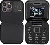 Yunir Flip Phone for Seniors - Unlocked Basic Cell with 1.77 Inch Screen, Dual SIM, Big Buttons, LED Flashlight Black