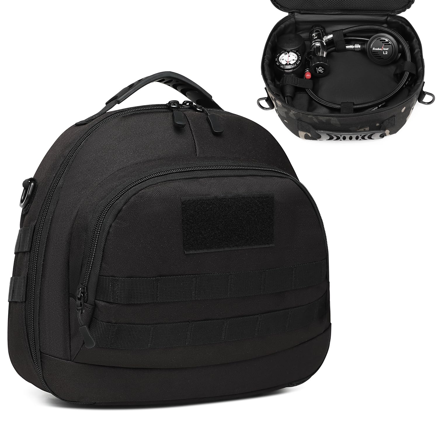 Atemreglertasche Taktische Tasche für Atemregler & Tauchregulator Gepolsterte Schnorchelntasche mit Schultergurt