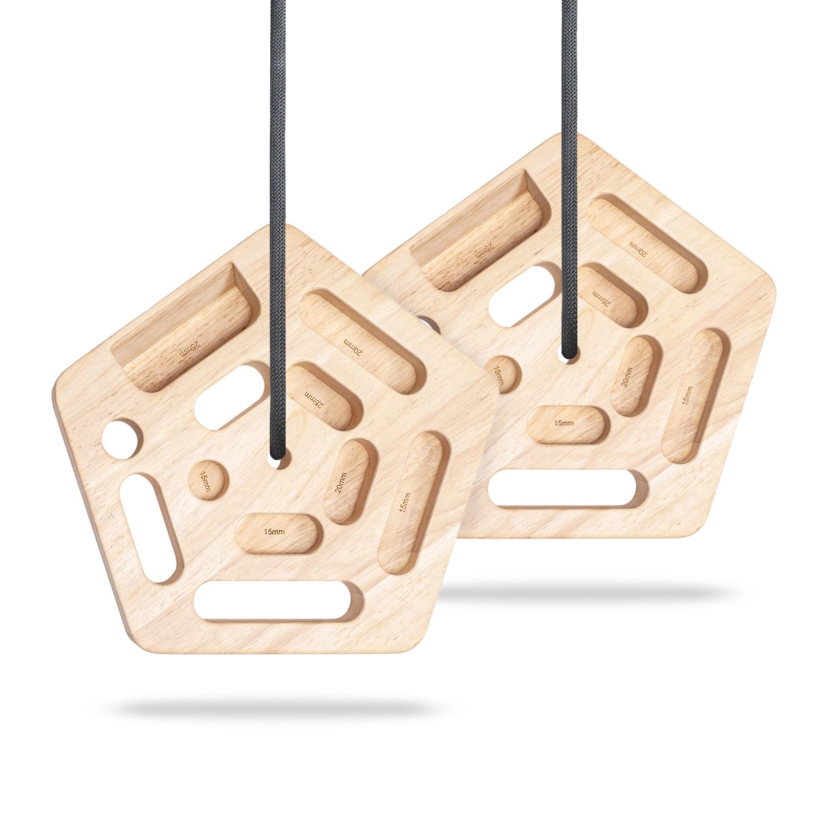 WOOD CITY Hangboard Rock Climbing for Training Climbing, Hang Board with 11 Pockets, Portable Climbing Boards for Finger Strenght Indoor and Outdoor