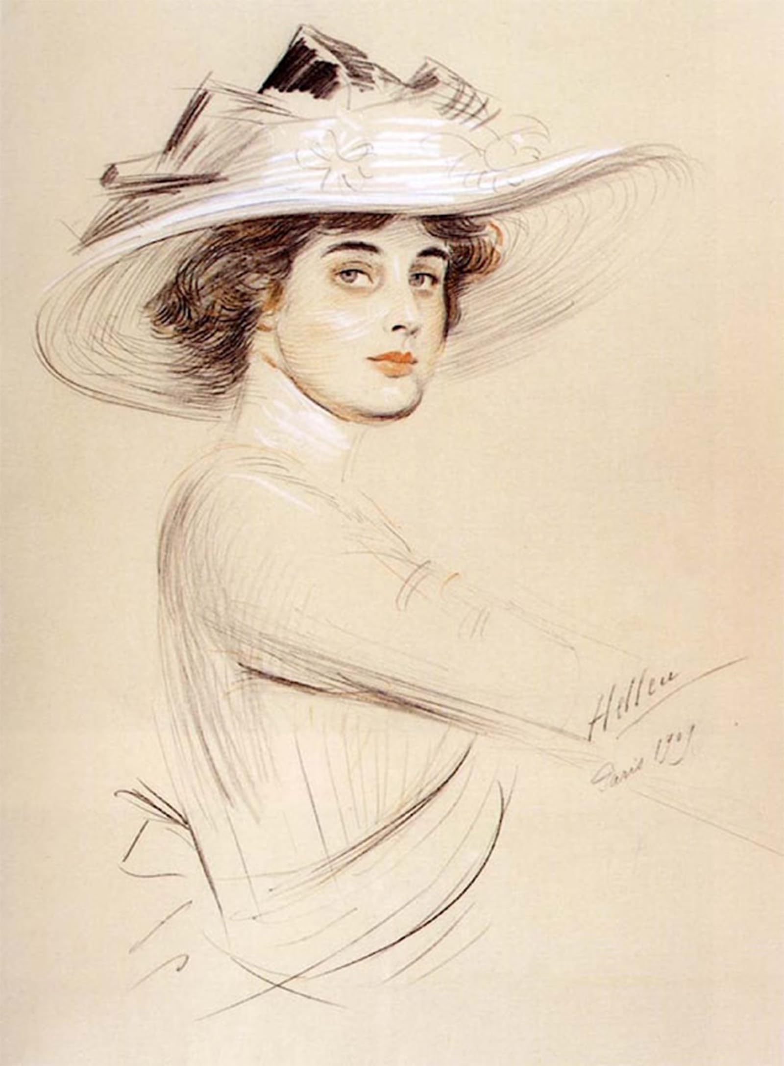 Cuadro de lienzo vertical de Paul Helleu, retrato clásico para decoración de interiores 5