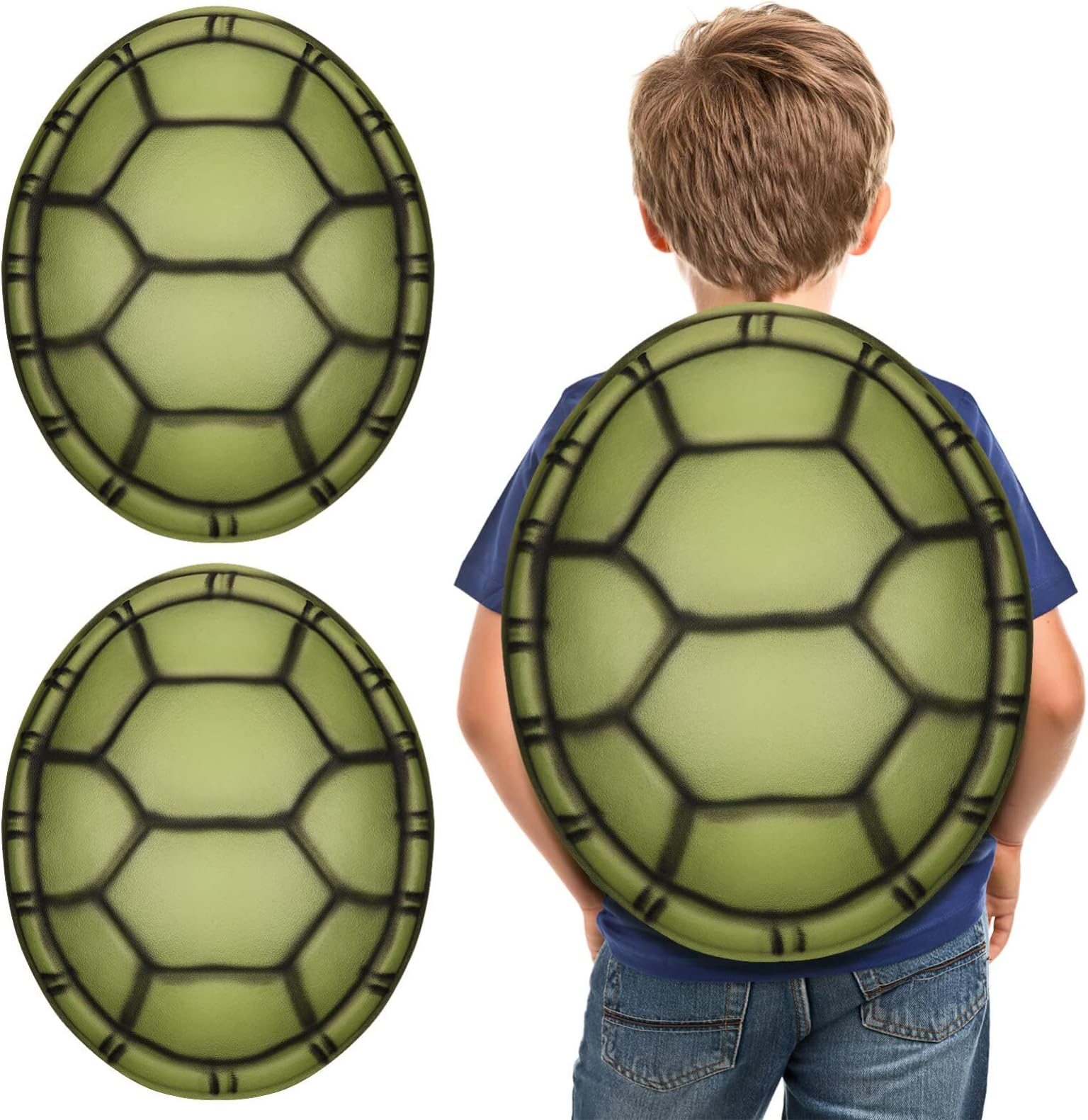 Azonee 2Pcs Turtle Shell Costumes, Party Cosplay Costume for Turtle, EVA Novelty Tortoise Shell Backpack for Kids Adults Holiday Fancy Birthday Dress Up Halloween Accessories