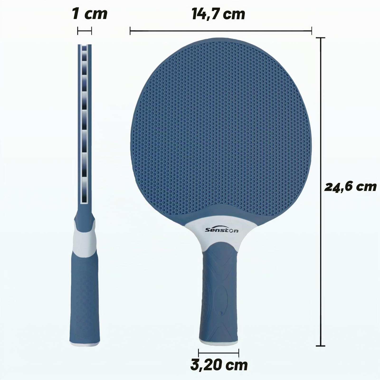 Senston Tischtennisschläger Set, Professionelles Tischtennis Set für 2-4 Spieler, Verbundgummi Tischtennisschläger, Indoor- oder Outdoor-Spiele.