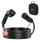 EV Charger Extension Cable, 32Amp 21 ft J1772 Extension Cord Compatible with 120V-240V SAE J1772 Electric Vehicle Chargers, Level 1/Level 2 IP66 Heavy Duty Car Charging Cable with Carrying Bag