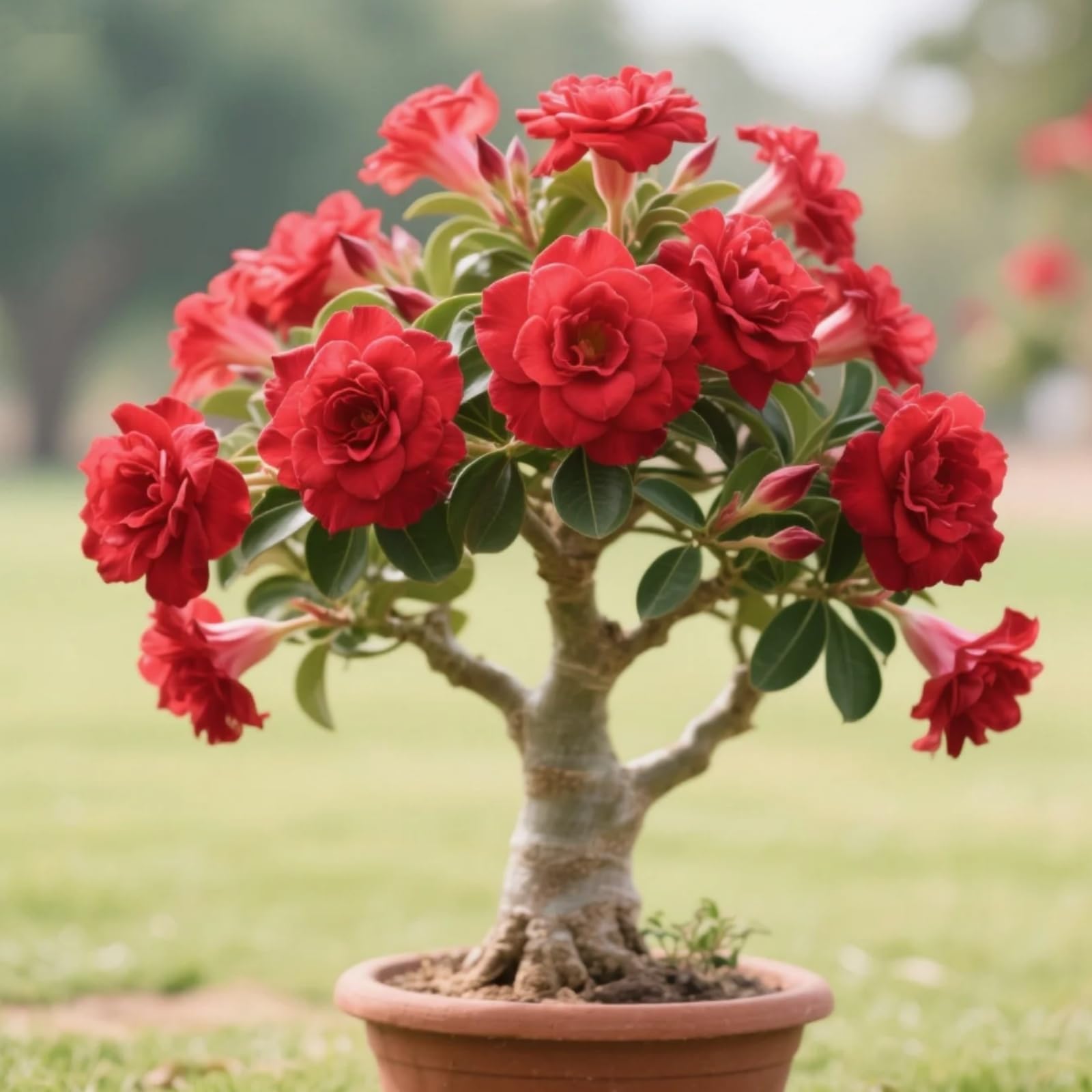 Perennial Garden Bulbs-Brilliant Desert Rose Bulbs Bulk-Professional Planting for Stunning Garden Displays-4 Bulbs-C — image 1