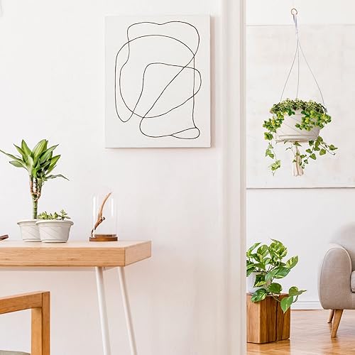 Miniatura 4 de EBOOT 16 piezas de plantas colgantes al aire libre de 7 pulgadas, macetas colgantes a granel para plantas con agujero de drenaje, macetas colgantes