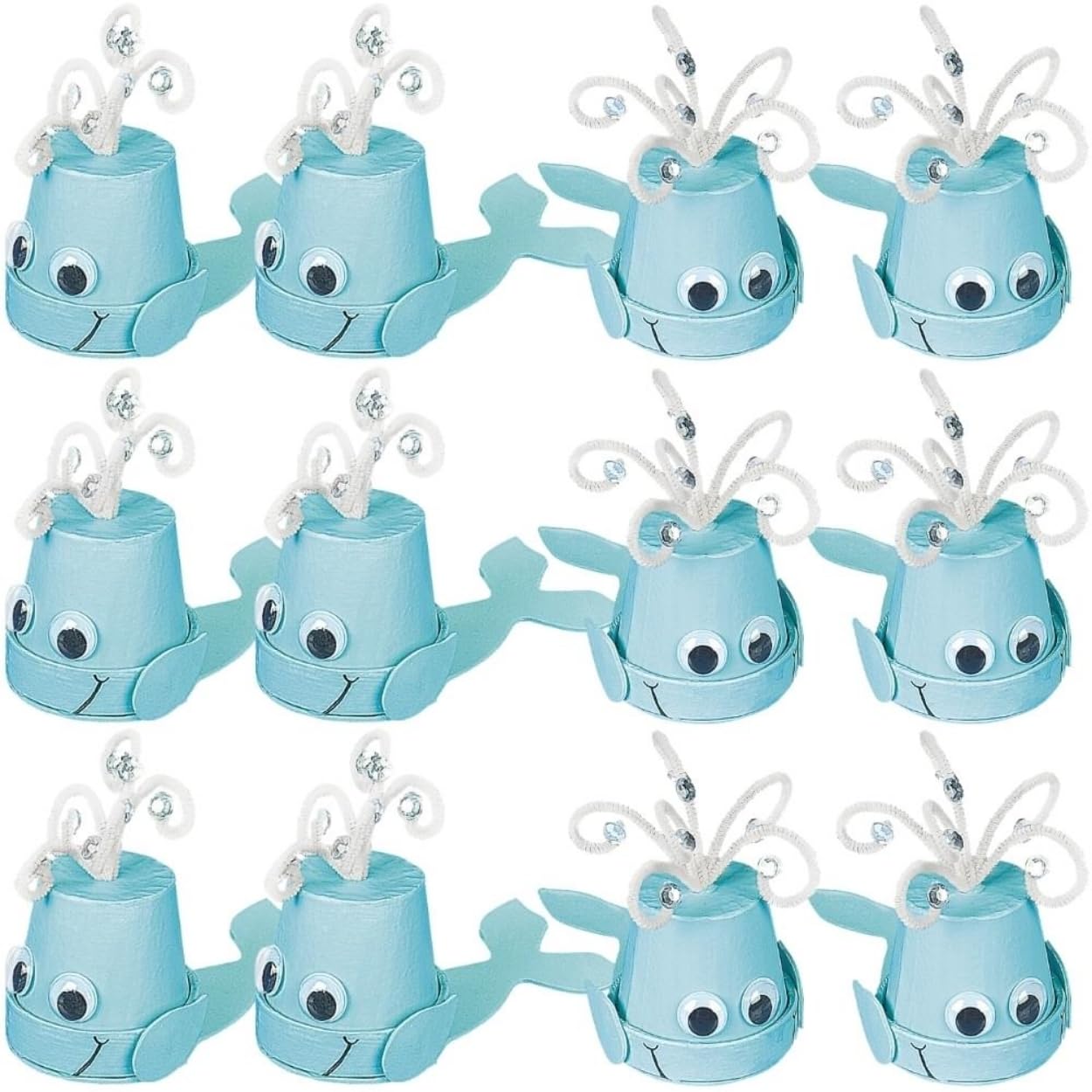 Fun Express Flowerpot Whale Craft Kit - Makes 12- Crafts for Kids - VBS Vacation Bible School Supplies/Decor