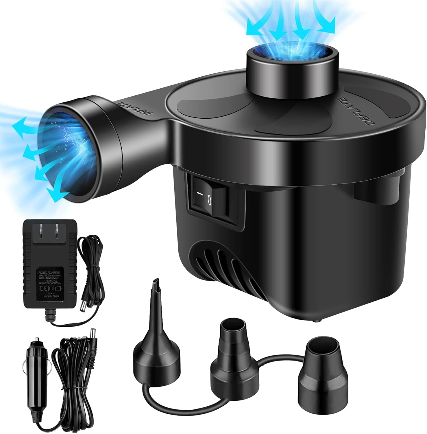 Natem Electric Air Pump for inflatables, Portable Air