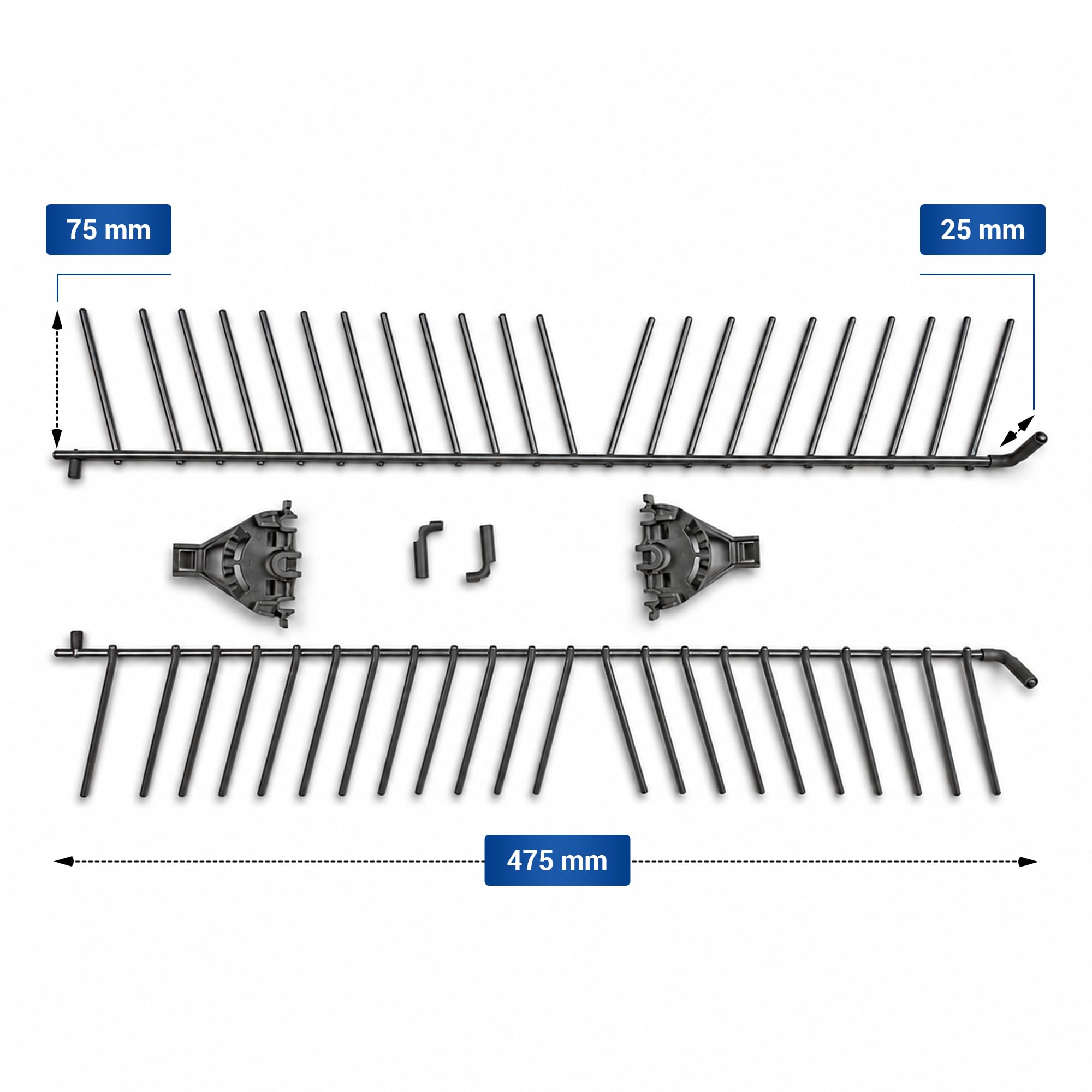 VIOKS 2 piezas de repuesto para lavavajillas Bosch 00443403 | Fila de púas plegables para platos y cesta inferior para lavavajillas