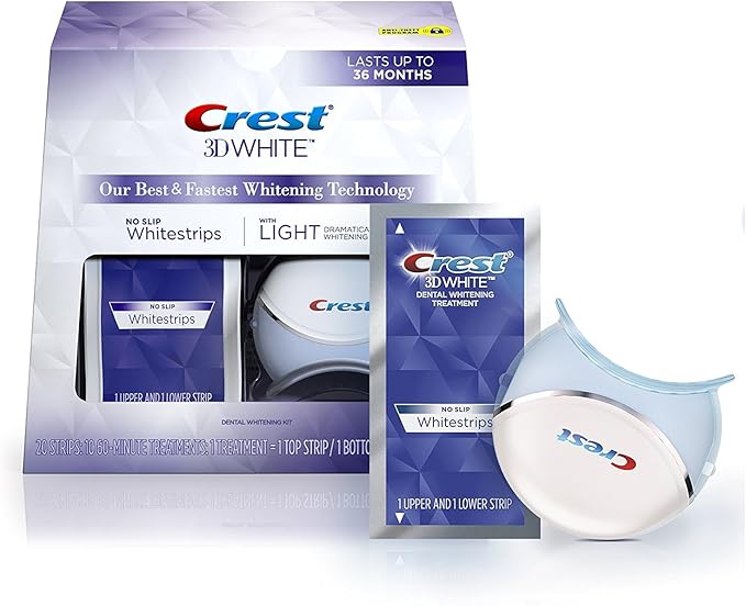 Crest 3D Whitestrips with Light, Teeth Whitening Strip Kit