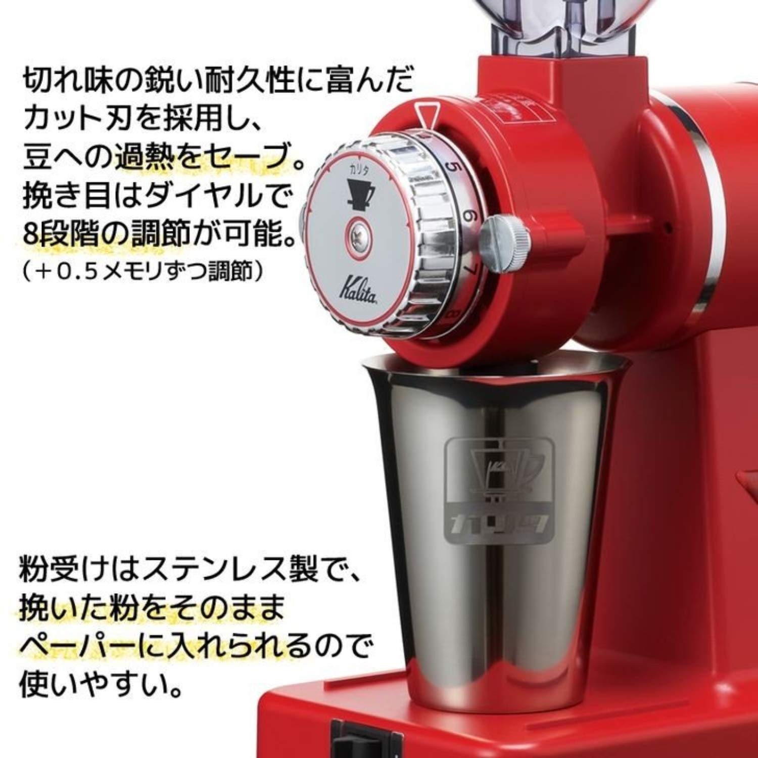 Amazon.co.jp: カリタ ナイスカットG ステンレス鋼 インディアンレッド 