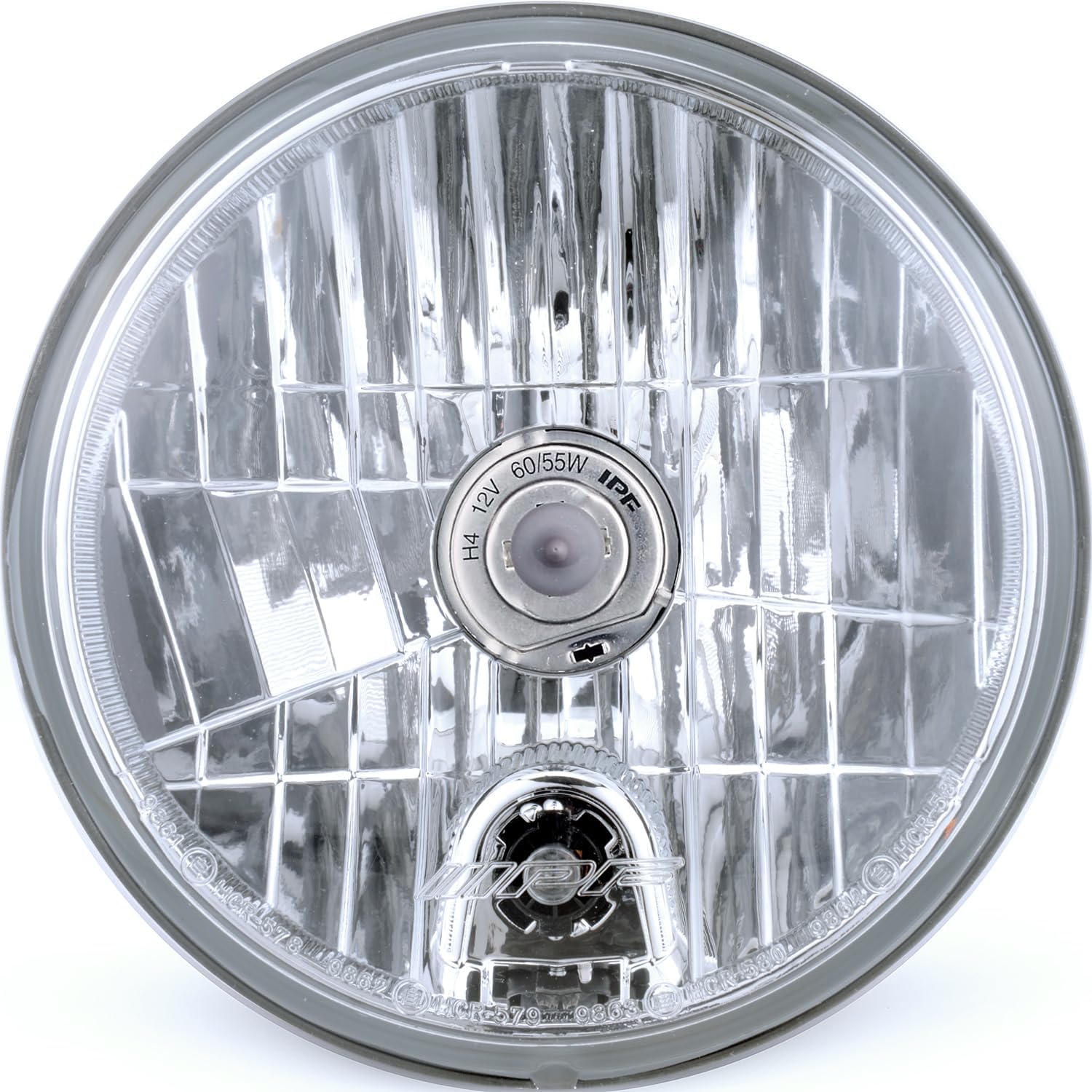 Amazon.co.jp: IPF ヘッドライト ASSY ハロゲン H4 丸形 2灯式 マルチ  