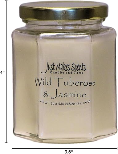 Miniatura 4 de Just Makes Scents - Vela de soja mezclada con aroma Wild Tuberose & Jasmine (8 onzas)