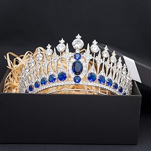 Amazon.com: Zirconia Dutch Sapphire Replica Tiara for