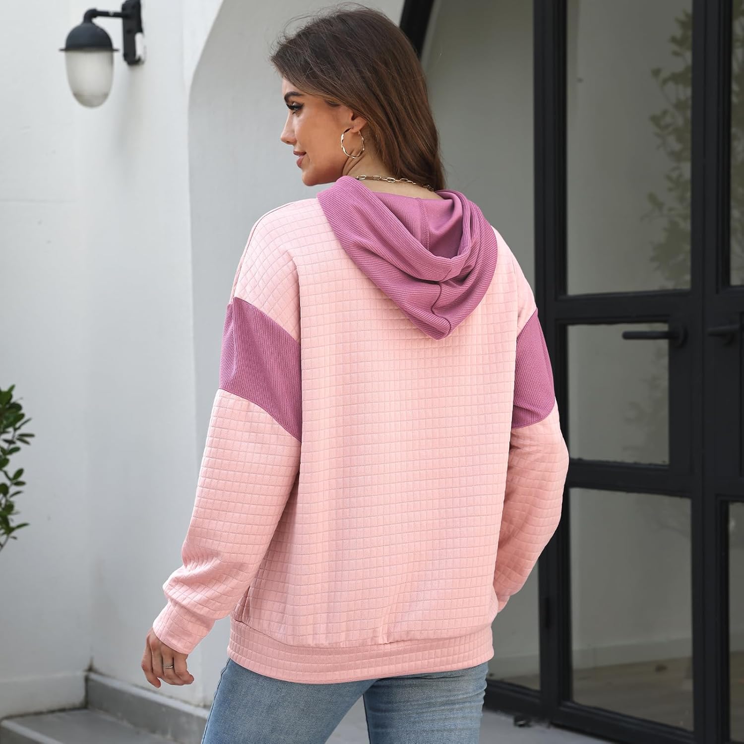 Hoodies for Women Long Sleeve Sweatshirt Pullover with Pockets Casual Loose Fit Tops Hoodie Clothes - Image 6