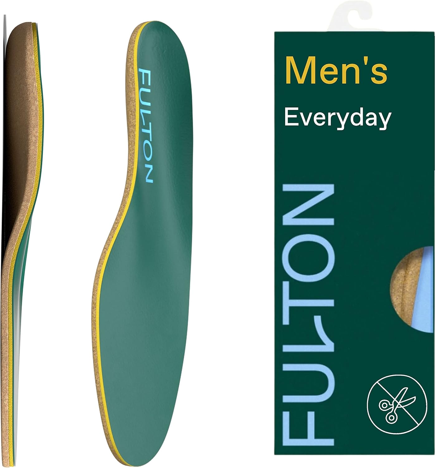 Fulton Custom Molding Cork Shoe Inserts for Men Pain