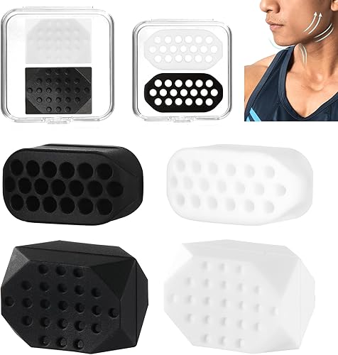 PAFUWEI Ejercitador de mandíbula para hombres y mujeres, 4 niveles de resistencia, ejercitador de línea de mandíbula, entrenador de mandíbula de