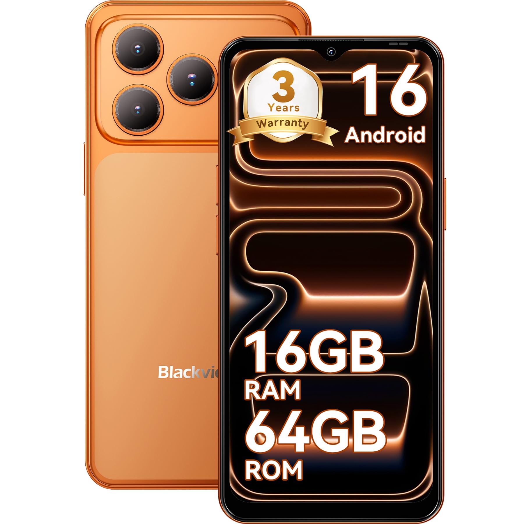 Blackview WAVE 7C Smartphone Offerta Android 16, 32MP+13MP 6.56", 16GB+64GB/2TB TF Cellulari, Telefono Cellulare Offerta 5000mAh/3.5mm/IP54/WiFi 5G/Face ID/3 Slot Per Carte,3 Anni Garanzia