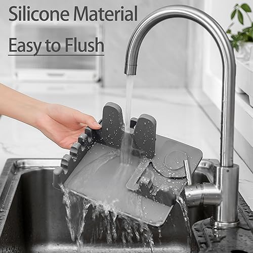 Miniatura 5 de Soporte de cuchara de silicona con soporte para tapa para estufa, sin BPA, para encimera de cocina, soporte antideslizante resistente al calor para