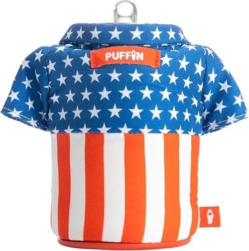 Miniatura 3 de Puffin - The Freedom Shirt - Enfriador de latas aislado de 12 oz I para botellas de cerveza y soda, mantiene las bebidas y bebidas frías