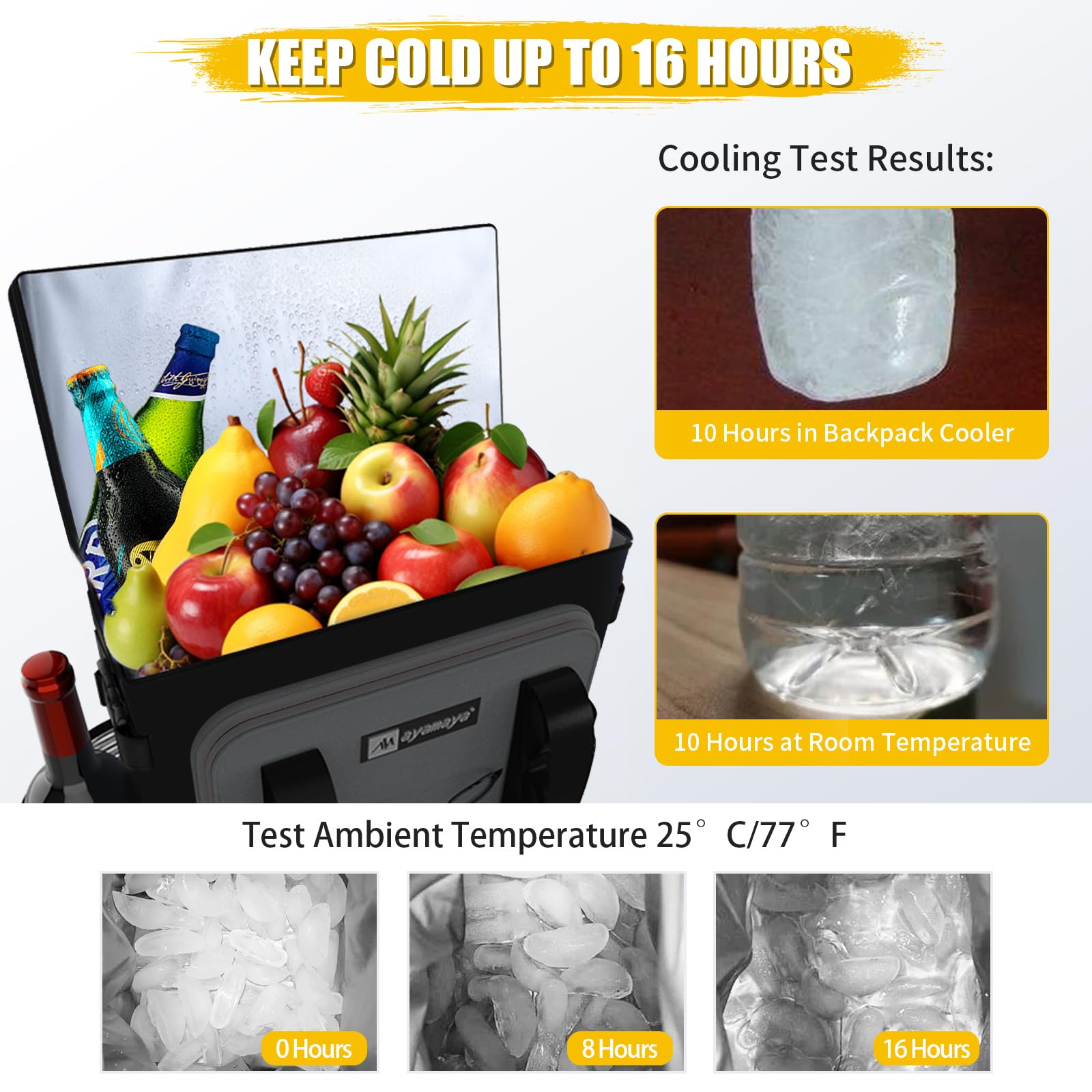 Stacktech Camping Camping Cooler ToughBuilt XL Cooler 38 Quart - Stackable Hard Shell ...