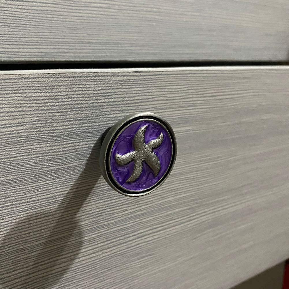 8 Stücke Ozean Theme Seestern Schubladenknöpfe Für Möbel Tür Zuggriffe Für Kommode Schrank Küche (schwarz)