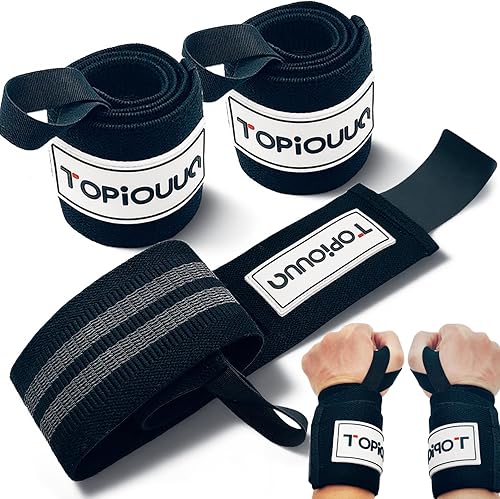 Muñequeras (par) para levantamiento de pesas, levanta mejor, protege el dolor de muñeca, ajustables, duraderas, lavables a máquina, muñequeras para