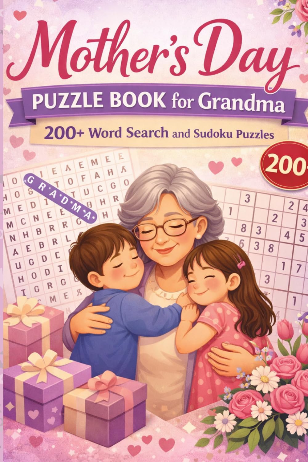 Mother’s Day Puzzle Book for Grandma: 200+ Word Search and Sudoku Puzzles (Puzzle and Activities Book Series for Women)