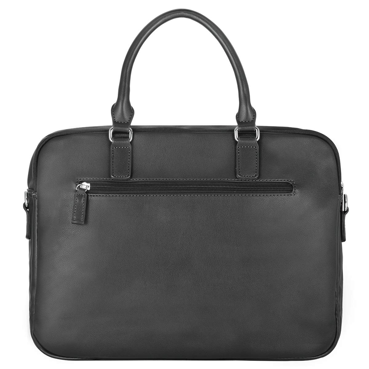 David Jones Sac à Main Business Porte-Documents Homme Simili Cuir PU Cartable Travail Sacoche Ordinateur Portable Mallette Serviette Affaires Professionnel Bandoulière Gris